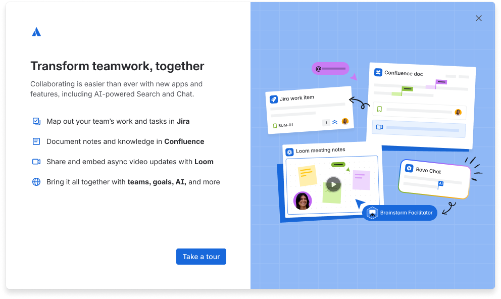 New user modal