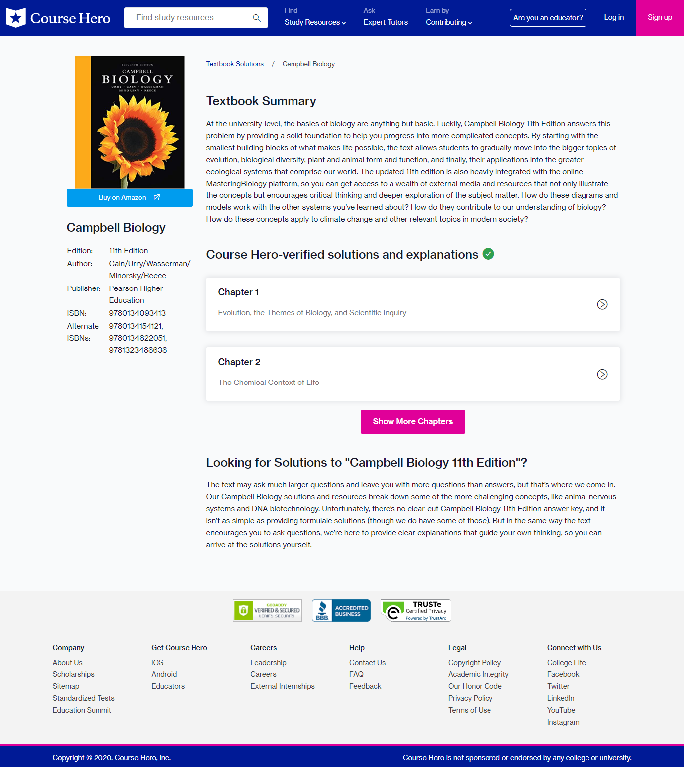 Course Hero textbook description example 1