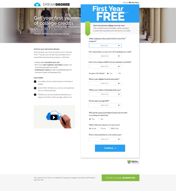 Landing page example 1