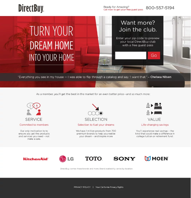Landing page example 2