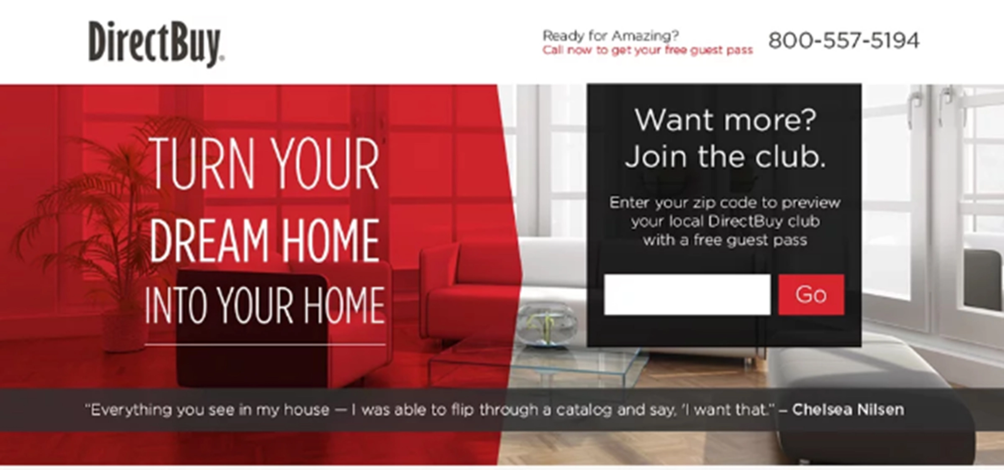 DirectBuy landing page