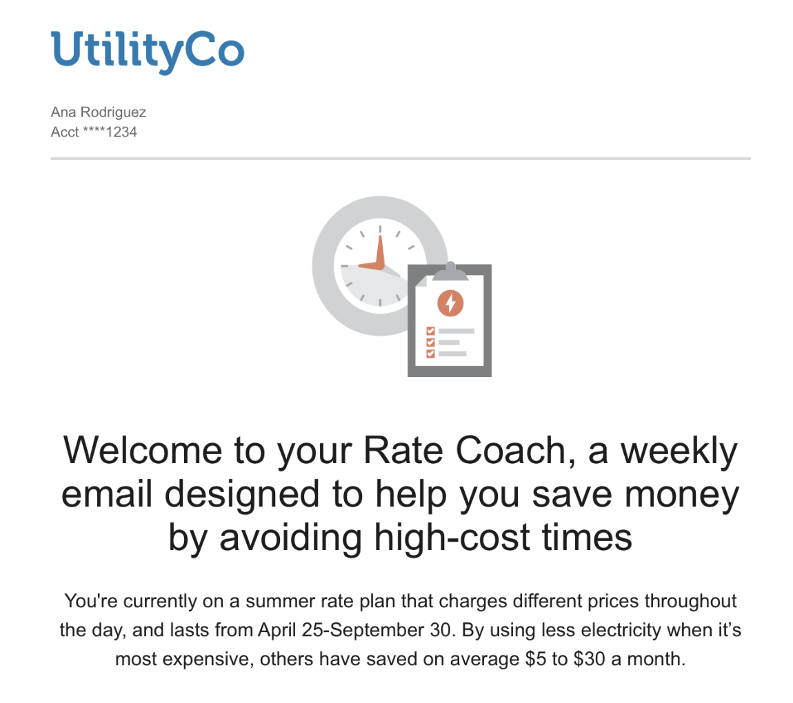 Rate Coach email program