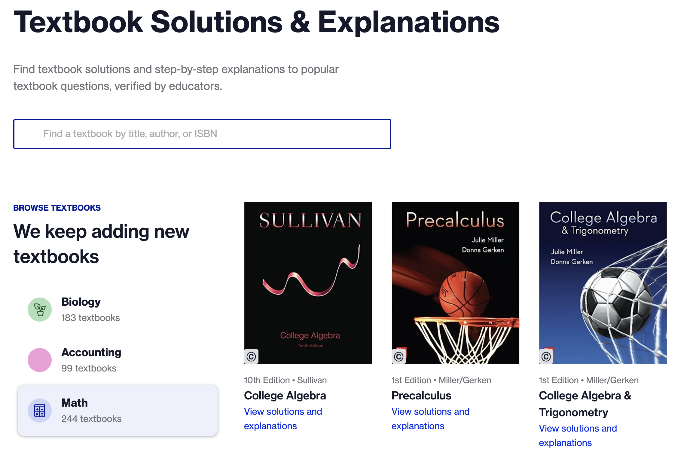 Textbook description pages